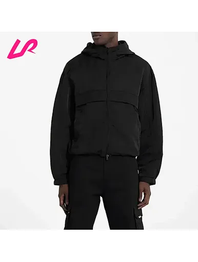 Stay warm and protected with our nylon jacket. Shop now for a range of sizes and colors to elevate your outdoor wardrobe with our  hooded track jacket.